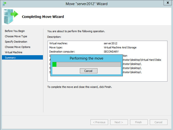 Windows Server 2012 Hyper-v Live Migration