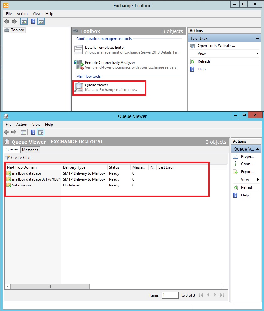 Exchange 2013 Queue viewer