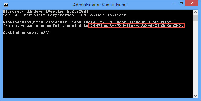 Windows 8 Hyper-V üzerinde VMware Workstation yükleme hatası