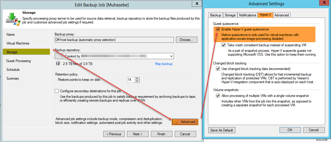 Make sure VM does not have ‘iSCSI Software Target Storage Provider’ feature installed.