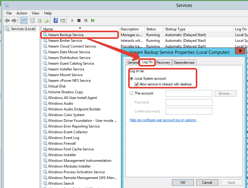 failed due to the following error 80080005 veeam backup